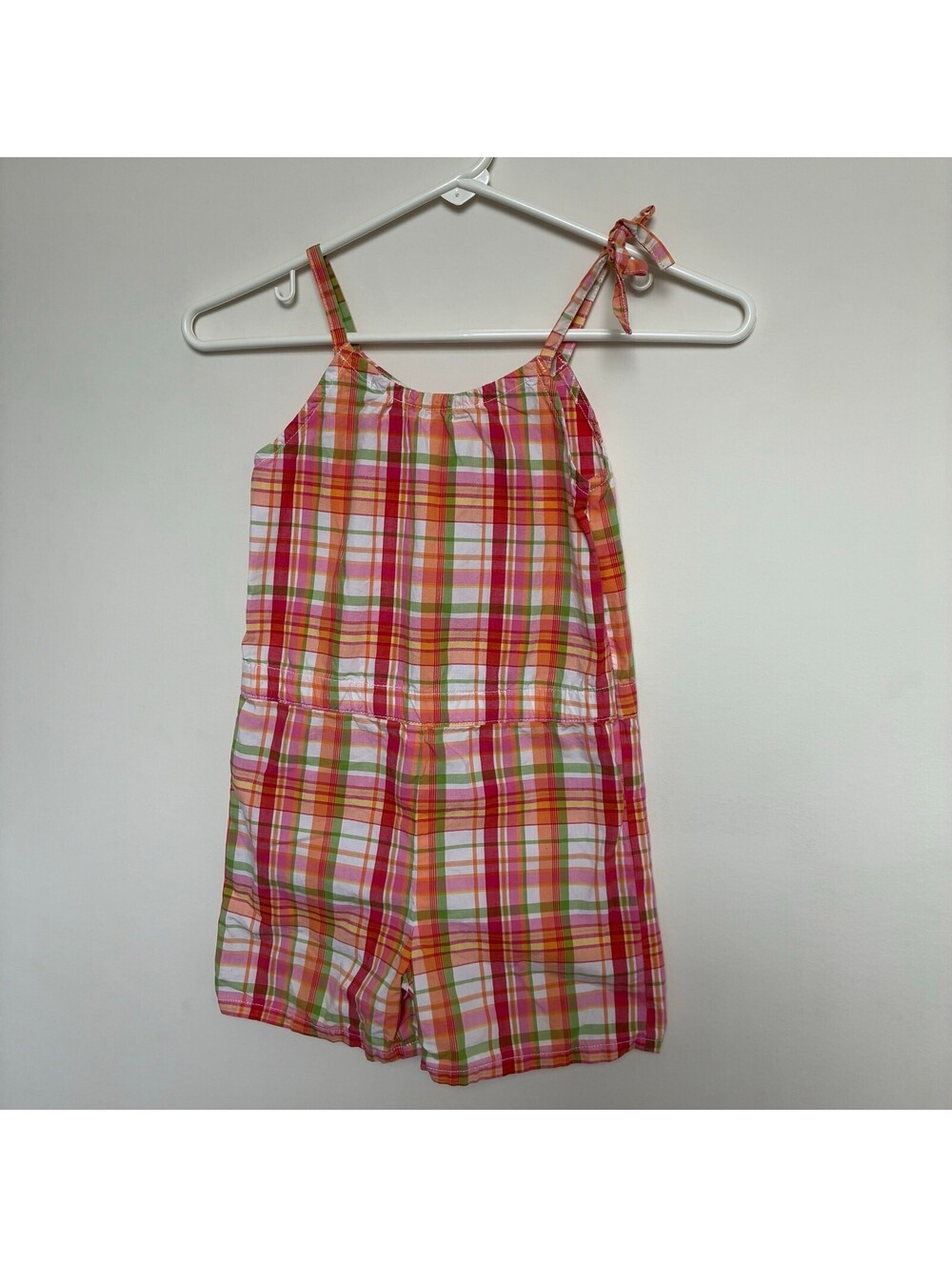 Gymboree Plaid Romper / One-Piece Outfit – Girls Size 8 – Colorful Summer Plaid